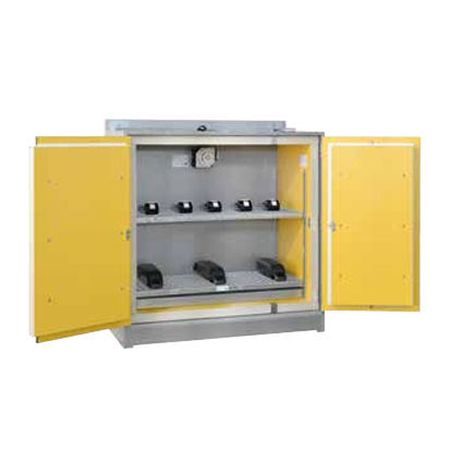 Armoire de stockage - B80-8013-A - LaCont Umwelttechnik GmbH  - au sol / à double porte / pour batterie lithium-ion