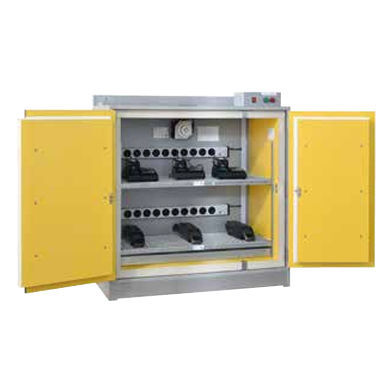 Armoire de stockage - B80-8015-A - LaCont Umwelttechnik GmbH  - au sol / double porte / pour batterie lithium-ion