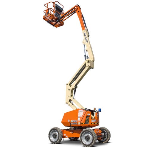 Nacelle articulée à roues - H340AJ - JLG Industries Inc. - hybride diesel-électrique / pour usage intérieur et extérieur