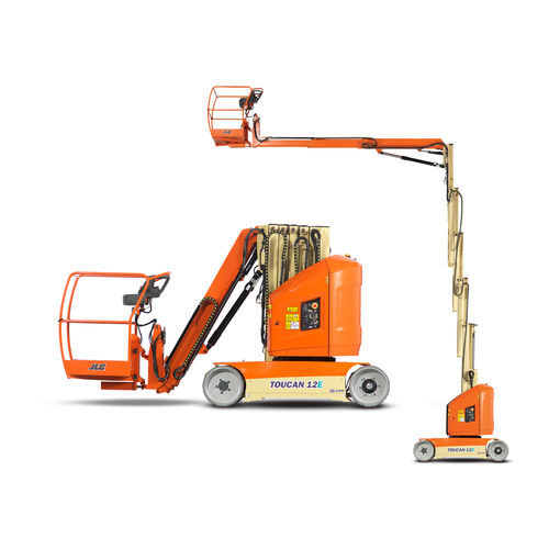 Nacelle à mât vertical mobile - T12E-Plus Toucan®  - JLG Industries Inc. - alimentée par batterie / pour usage intérieur et extérieur / compacte