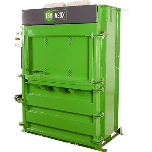 Presse à balles verticale - V20X - LSM Recycling Equipment - à chargement frontal / pour carton / pour papier
