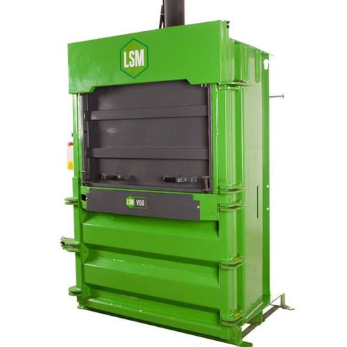Presse à balles verticale - V50  - LSM Recycling Equipment - à chargement frontal / pour carton / pour papier