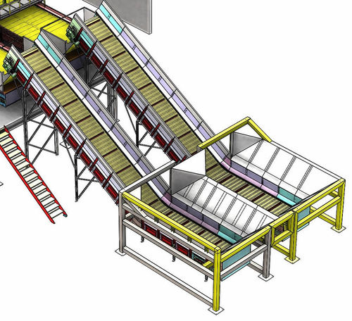 Trémie d'alimentation - Lyndex Recycling Systems Ltd - pour déchets / inclinée