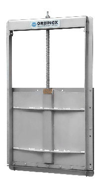 Vanne à guillotine - MU  - ORBINOX  - à commande pneumatique / de régulation / pour l'eau