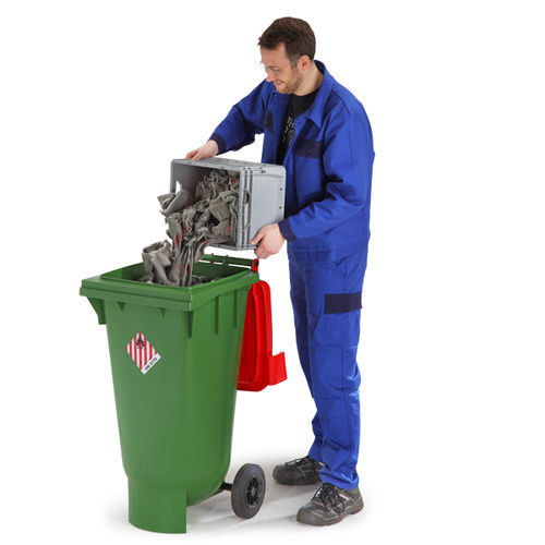 Poubelle en HDPE - UN-BOXX	series - P. Henkel GmbH  - pour déchets dangereux / avec couvercle / à 2 roues