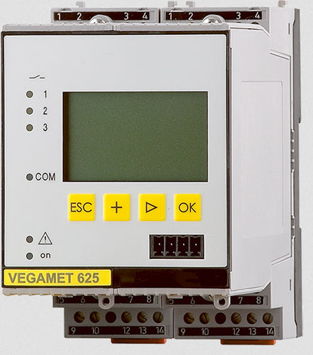 Conditionneur de signal 4-20 mA - VEGAMET 625 - VEGA Grieshaber KG - avec affichage numérique / sur rail DIN / pour détection de niveau