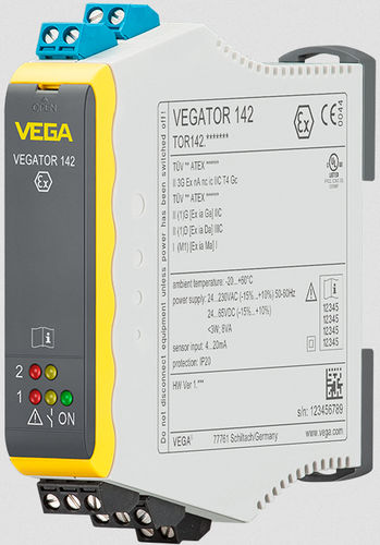 Conditionneur de signal 4-20 mA - VEGATOR 142 - VEGA Grieshaber KG - multivoies / sur rail DIN / pour détection de niveau