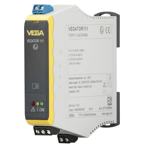Conditionneur de signal monovoie - VEGATOR 111 - VEGA Grieshaber KG - sur rail DIN / pour détection de niveau