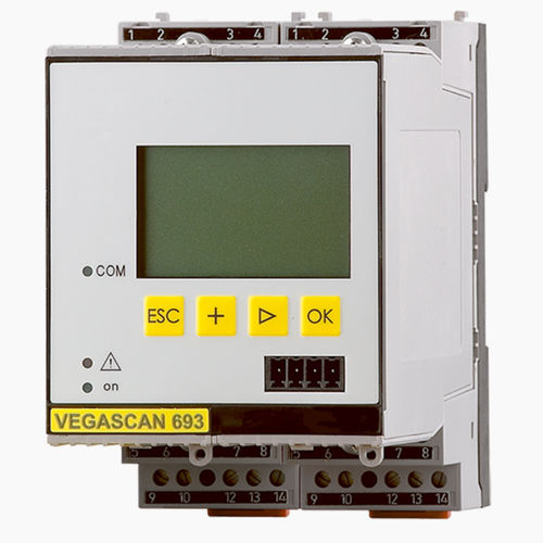 Conditionneur de signal 4-20 mA - VEGASCAN 693 - VEGA Grieshaber KG - avec affichage numérique / sur rail DIN / pour détection de niveau