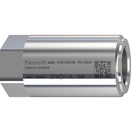 Clapet anti-retour à bille - S30A05-1X/420J3 - Bosch Rexroth - Industrial Hydraulics - fileté / à visser / standard