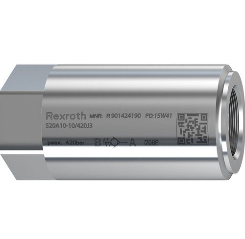 Clapet anti-retour à bille - S20A05-1X/450J3 - Bosch Rexroth - Industrial Hydraulics - fileté / à siège / hydraulique