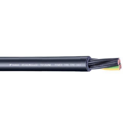 Câble électrique d'alimentation - TRAXLINE® POWER 700 1 KV - TSUBAKI KABELSCHLEPP - à retardateur de flamme / résistant à l'huile / résistant aux UV