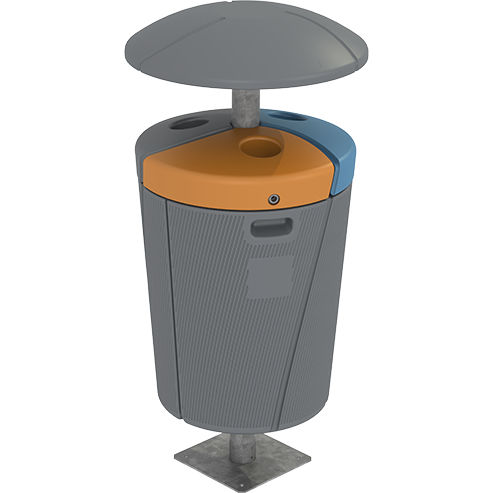 Poubelle en acier - PHOENIX - SULO Umwelttechnik GmbH  - pour déchets industriels / avec couvercle rond