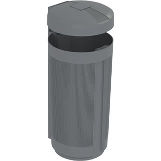 Poubelle en acier - PRIMA LINEA - SULO Umwelttechnik GmbH  - pour déchets industriels / avec couvercle rond