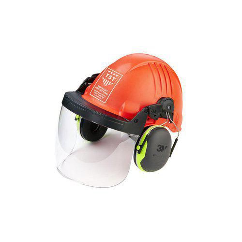 Casque pour pompier - 5102068 - TST Sweden AB  - EN 397 / EN 166 / orange