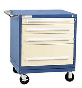 Armoire de stockage - Stanley Vidmar - à roulettes / à tiroir / en métal