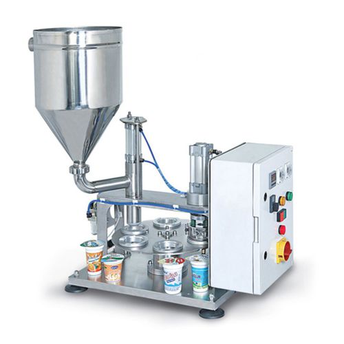 Remplisseuse / scelleuse de gobelets - TEK01 - Jacopack - semi-automatique / rotative / de fromage