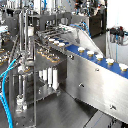 Remplisseuse / scelleuse de gobelets - TEKA4 - Jacopack - contrôlée par PLC / volumétrique / pour produits cosmétiques