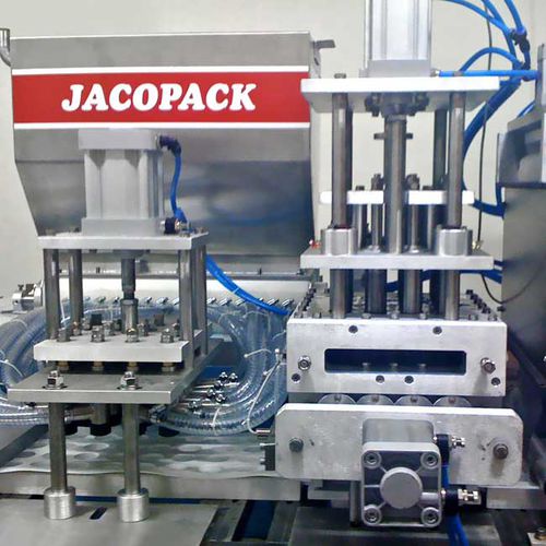 Thermoformeuse, remplisseuse, scelleuse de film plastique - JTF10 - Jacopack - pour la production de gobelets / contrôlé par PLC / industriel