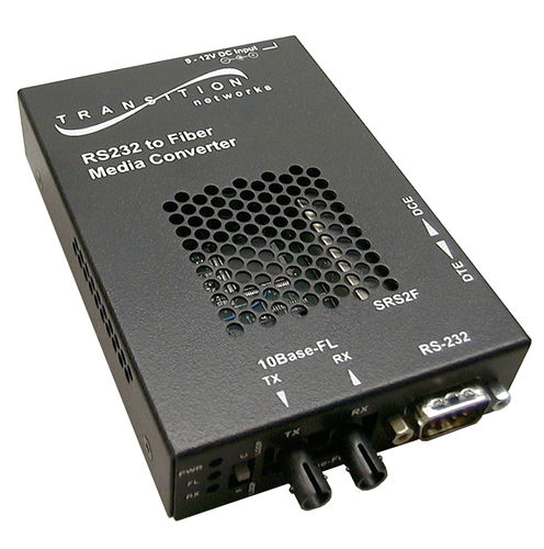 Convertisseur média - SRS2F311x-100 - Nom du compte Lantronix - de fibre optique / série