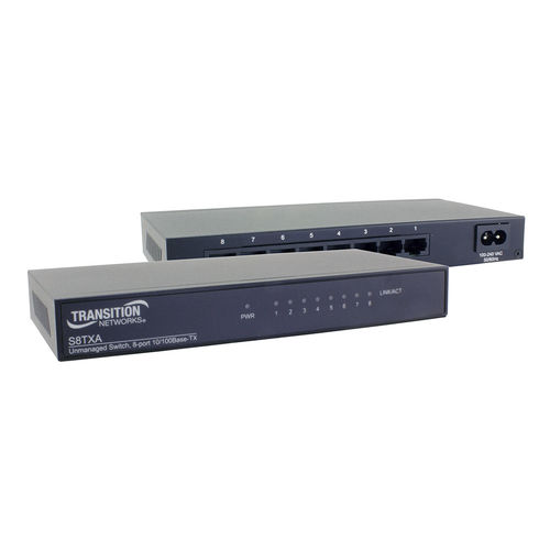 Commutateur Ethernet non administrable - S8TXA - Nom du compte Lantronix - 8 ports / compact