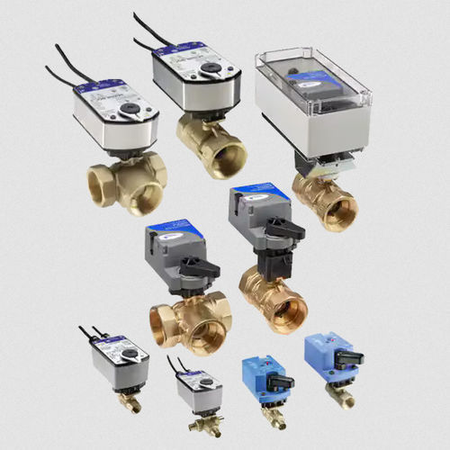 Vanne à boisseau sphérique - johnson controls - à commande pneumatique / d'arrêt / filetée