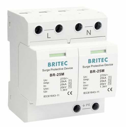 Parafoudre de type 1 - BR-25M 2P series - Britec Electric Co., Ltd - de type 2 / de type 3 / classe I