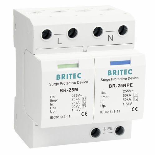 Parafoudre de type 1 - BR-25M 1+1 series - Britec Electric Co., Ltd - de type 2 / de type 3 / classe I