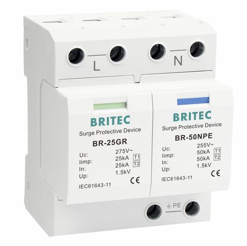 Parafoudre de type 1 - BR-25GR 1+1 series - Britec Electric Co., Ltd - de type 2 / classe I / classe II