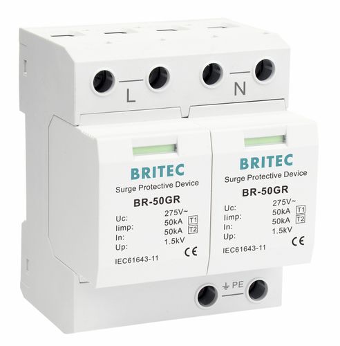Parafoudre de type 1 - BR-50GR 2P series - Britec Electric Co., Ltd - de type 2 / classe I / classe II