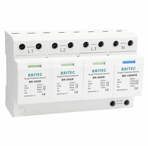 Parafoudre de type 1 - BR-50GR 3+1 series - Britec Electric Co., Ltd - de type 2 / classe I / classe II