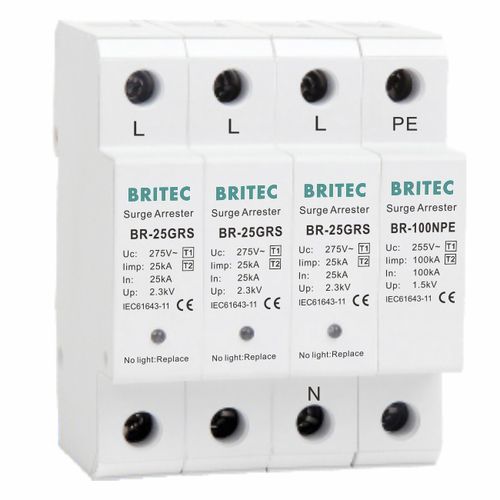 Boitier parafoudre de type 1 - BR-25GRS 3+1 series - Britec Electric Co., Ltd - de type 2 / classe I / classe II