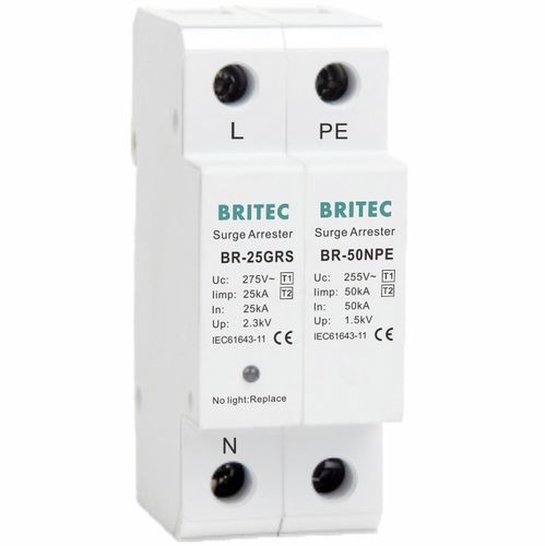 Boitier parafoudre de type 1 - BR-25GRS 1+1 series - Britec Electric Co., Ltd - de type 2 / classe I / classe II