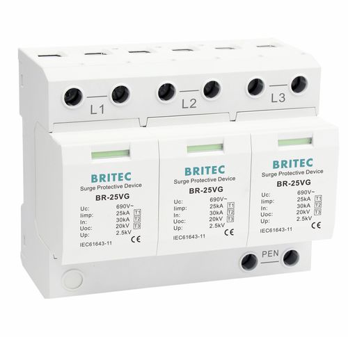 Parafoudre de type 1 - BR-25VG 3P series - Britec Electric Co., Ltd - de type 2 / de type 3 / classe I