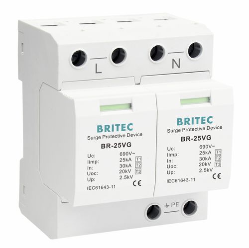 Parafoudre de type 1 - BR-25VG 2P series - Britec Electric Co., Ltd - de type 2 / de type 3 / classe I