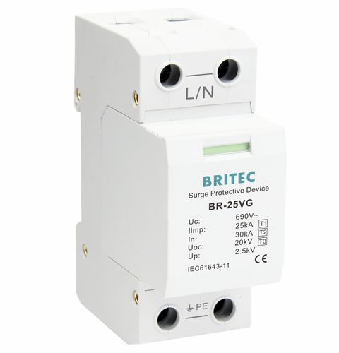 Parafoudre de type 1 - BR-25VG 1P series - Britec Electric Co., Ltd - de type 2 / de type 3 / classe I