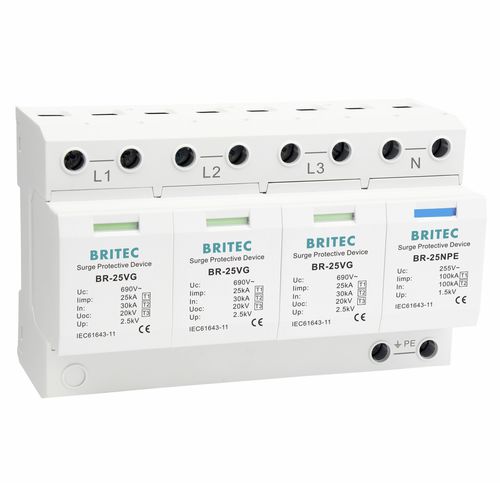 Parafoudre de type 1 - BR-25VG 3+1 series - Britec Electric Co., Ltd - de type 2 / de type 3 / classe I