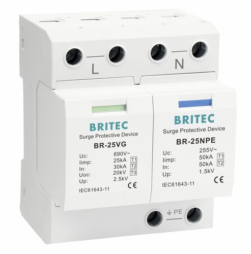 Parafoudre de type 1 - BR-25VG 1+1 series - Britec Electric Co., Ltd - de type 2 / de type 3 / classe I