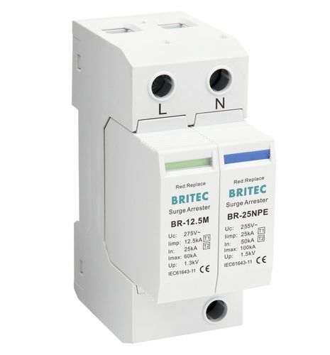 Parafoudre de type 1 - BR12.5M 1+1 series - Britec Electric Co., Ltd - de type 2 / classe I / classe II