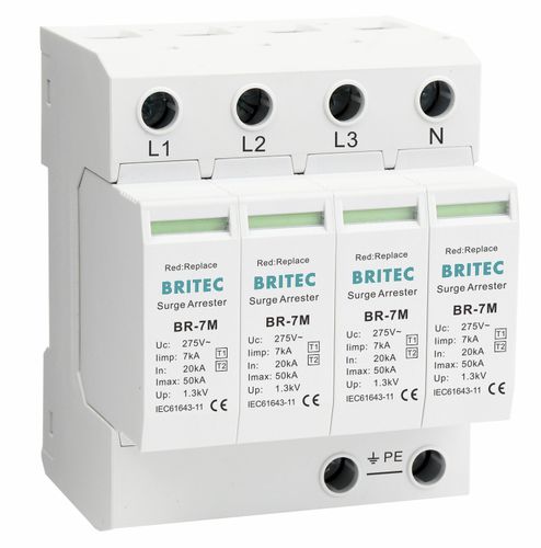 Parafoudre de type 1 - BR-7M 4P series - Britec Electric Co., Ltd - de type 2 / classe I / classe II