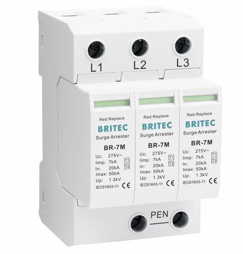 Parafoudre de type 1 - BR-7M 3P  - Britec Electric Co., Ltd - de type 2 / classe I / classe II