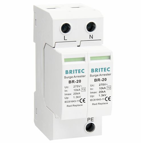 Parafoudre 2 pôles - BR-20 2P series - Britec Electric Co., Ltd - de type 2 / classe II / d'installation électrique