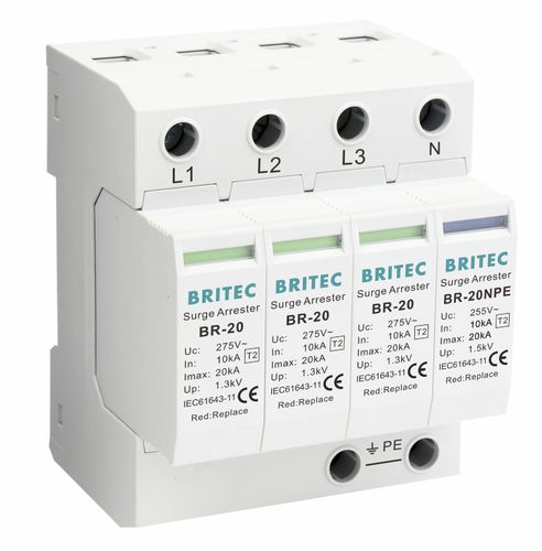 Parafoudre de type 2 - BR-20 3+1 series - Britec Electric Co., Ltd - classe II / d'installation électrique / de télésignalisation