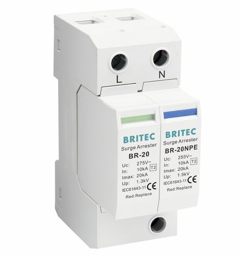 Parafoudre mode différentiel - BR-20 1+1 series - Britec Electric Co., Ltd - de type 2 / classe II / d'installation électrique