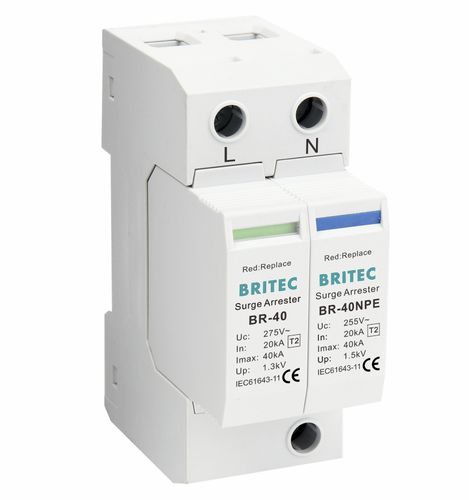Parafoudre de type 2 - BR-40 1+1 series - Britec Electric Co., Ltd - classe II / d'installation électrique / de télésignalisation