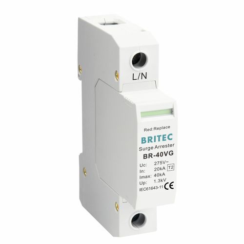 Parafoudre de type 2 - BR-40VG 1P series - Britec Electric Co., Ltd - classe II / de télésignalisation / enfichable