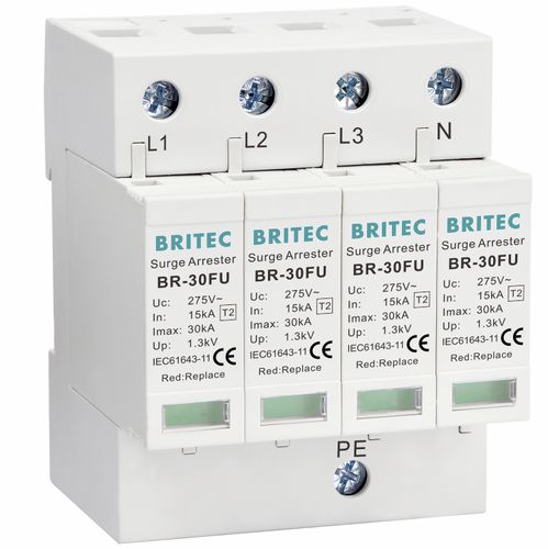 Parafoudre de type 2 - BR-30FU 4P series - Britec Electric Co., Ltd - classe II / d'installation électrique / de télésignalisation