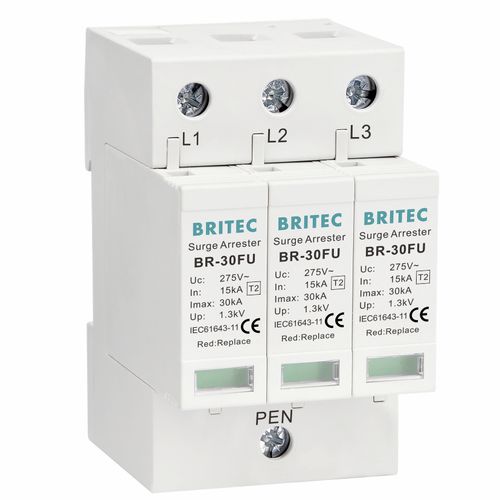 Parafoudre de type 2 - BR-30FU 3P series - Britec Electric Co., Ltd - classe II / de télésignalisation / à varistance