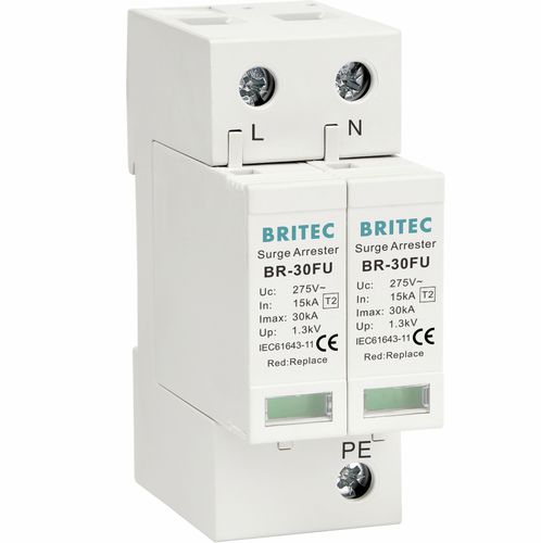 Parafoudre de type 2 - BR-30FU 2P series - Britec Electric Co., Ltd - classe II / d'installation électrique / compact