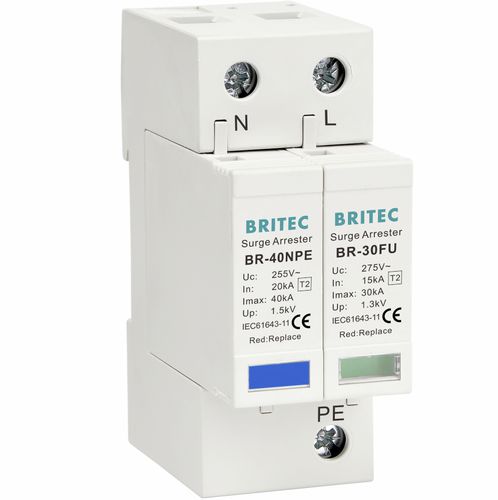 Parafoudre de type 2 - BR-30FU 1+1 series - Britec Electric Co., Ltd - classe II / d'installation électrique / à varistance